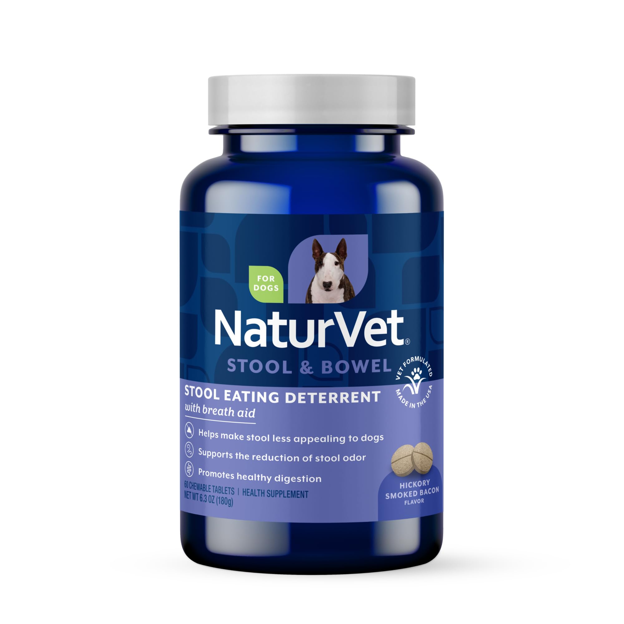 NaturVet Deterrente Coprofagia: tableta masticable para desalentar comer heces.