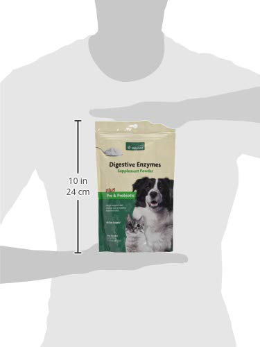 NaturVet Enzimas Digestivas: textura en polvo que se mezcla suavemente con la comida.
