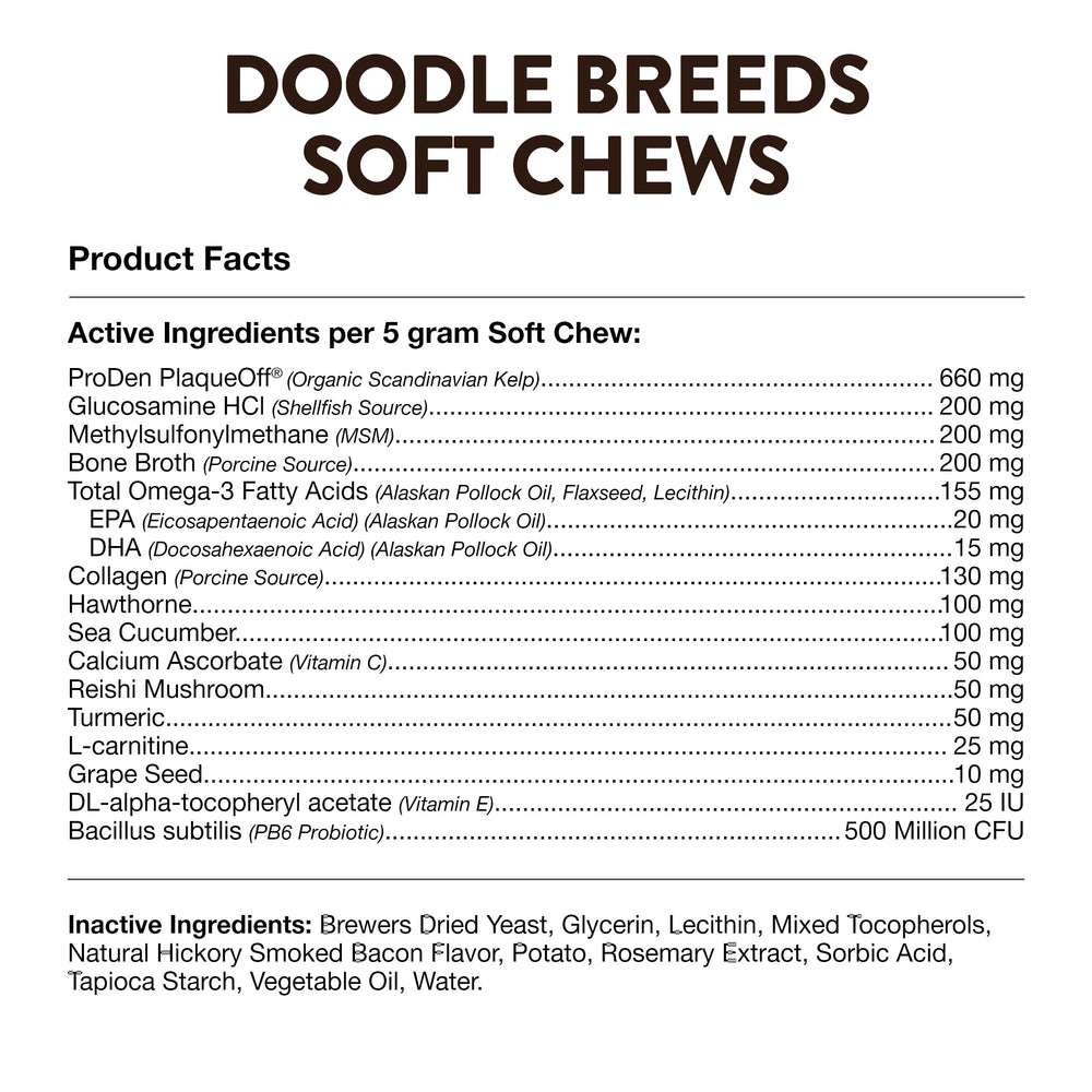 NaturVet Doodle Breeds caldo de huesos como base de la fórmula