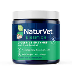 NaturVet Enzimas Digestivas para perros, bote, apoyo diario a la digestión