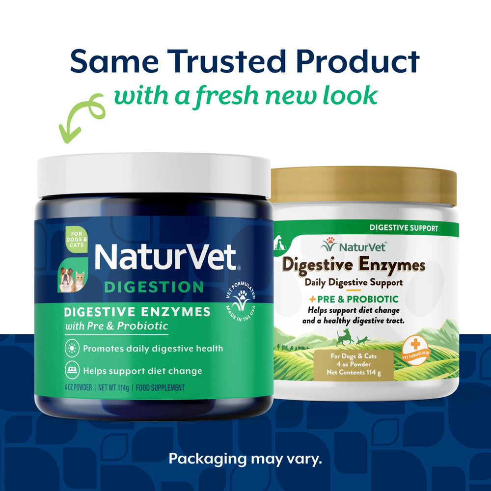NaturVet Enzimas Digestivas para perros, polvo y medidor, facilita dosis segura