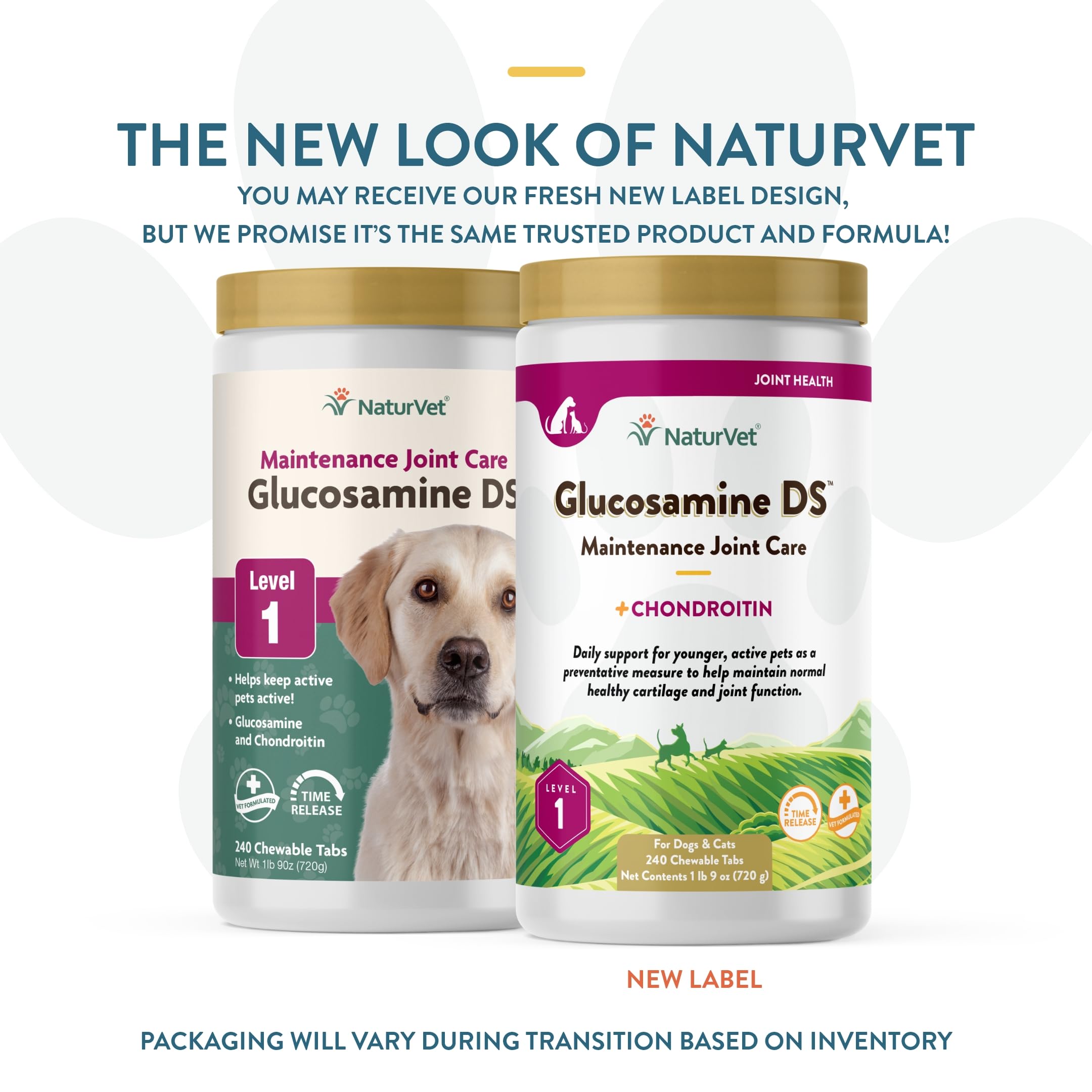 NaturVet Glucosamina DS Nivel 1 presentación 240 tabletas para mascotas