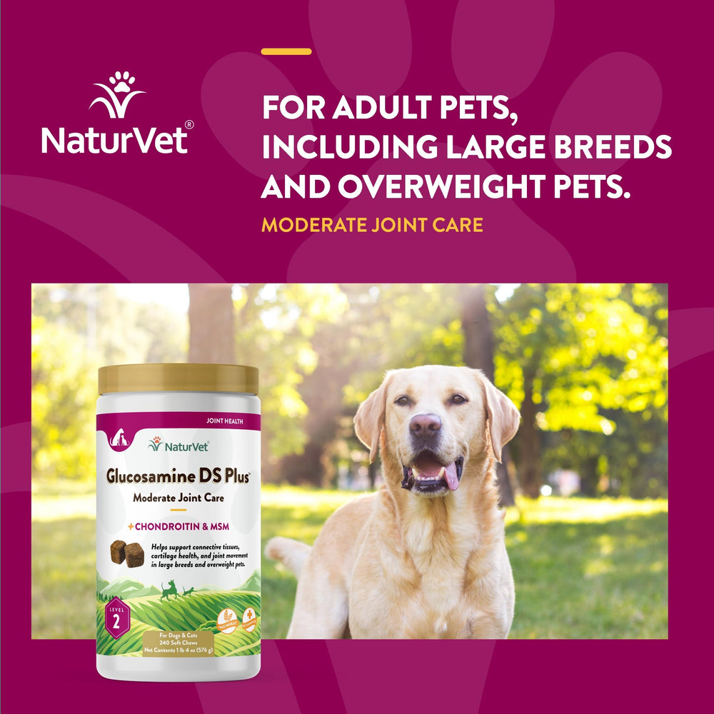 Masticables suaves NaturVet Glucosamine DS Plus con sabor agradable
