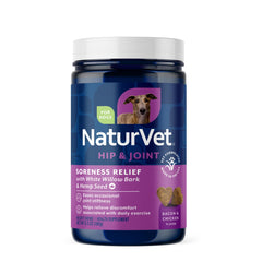 NaturVet botella de gomitas para perros con cáñamo, apoyo a las articulaciones