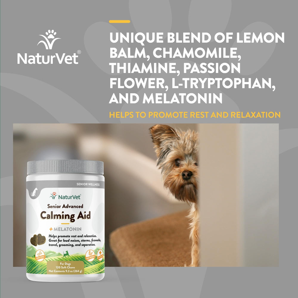 NaturVet Melatonina y L-Triptofano: fórmula calmante para perros