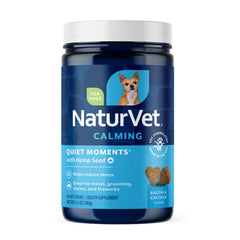 NaturVet gominolas calmantes para perros, empaque de 60 unidades, práctico para almacenar.