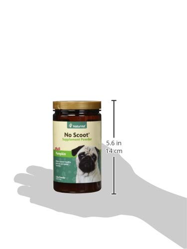 NaturVet No Scoot, calabaza-remolacha-psyllium: fomenta una fibra dietética natural para perros.