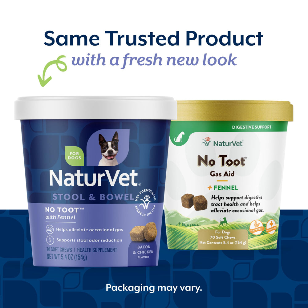 NaturVet No Toot Gas Aid Plus, bocaditos suaves para perros, fácil de dar