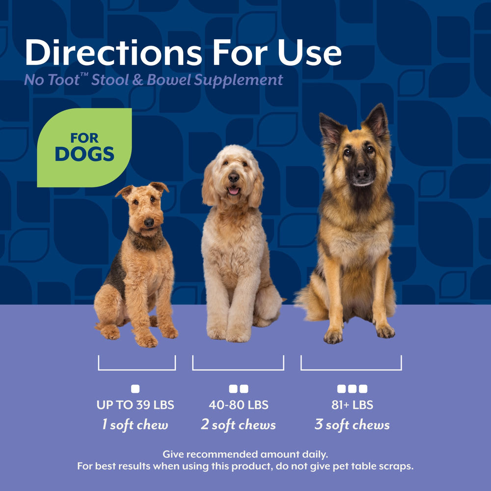 Masticables fáciles de administrar para perros con No Toot Gas Aid Plus