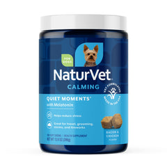 NaturVet Quiet Moments: bocaditos para perro bacon, calman durante tormentas.