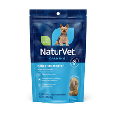 NaturVet Quiet Moments, botella-65-calmantes para perros, ayuda a calmar ante tormentas.