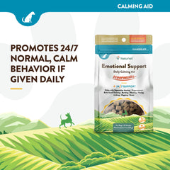 NaturVet Scoopables uso diario, presentación de respiro calmante para perros.