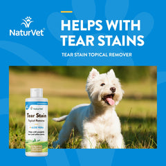 NaturVet Eliminador de manchas por lágrimas con Aloe – para manchas de saliva en perros y gatos