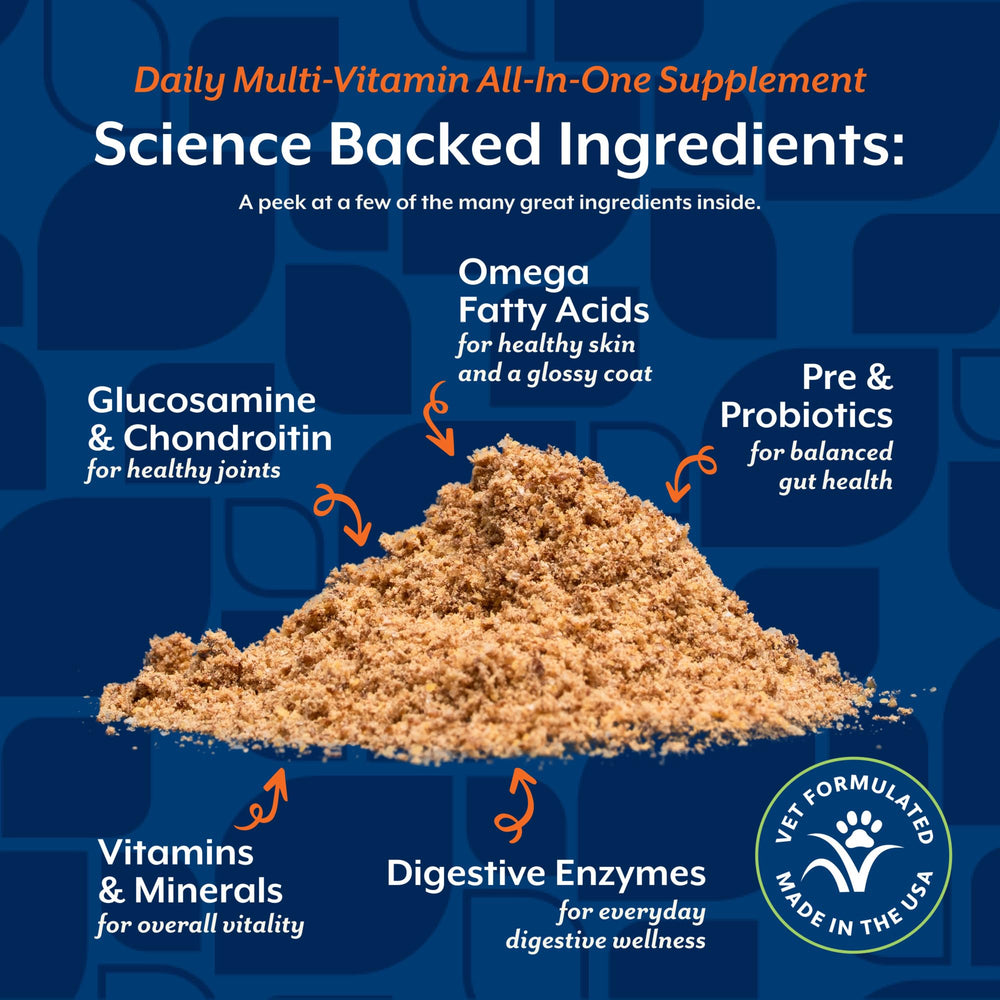 NaturVet Todo-en-uno para perros: Omega 3-6-9 para piel y pelaje brillantes.