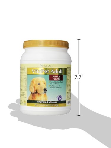 NaturVet Vita Pet Adult Plus panel de ingredientes clave fórmula completa de vitaminas