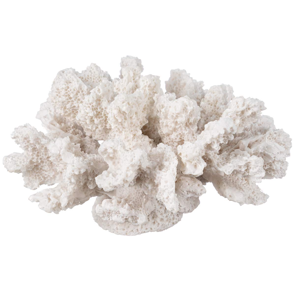 Nautical Crush Trading Coral Blanco decorativo, coral blanco de 4in, ideal como centro de mesa costero.