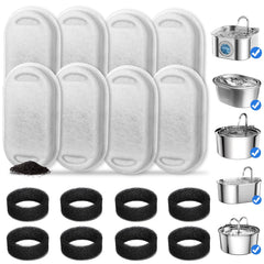 NautyPaws filtros para fuente de gatos 8-pack: mantiene el agua limpia y libre de pelos.