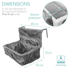 Navaris Almohadon lavable para cama de radiador, funda removible
