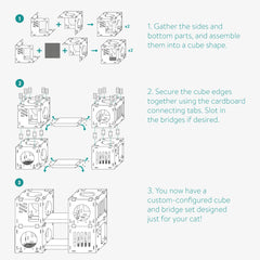 Navaris casa-gato modular: conjunto de conectores para montar estructuras seguras.