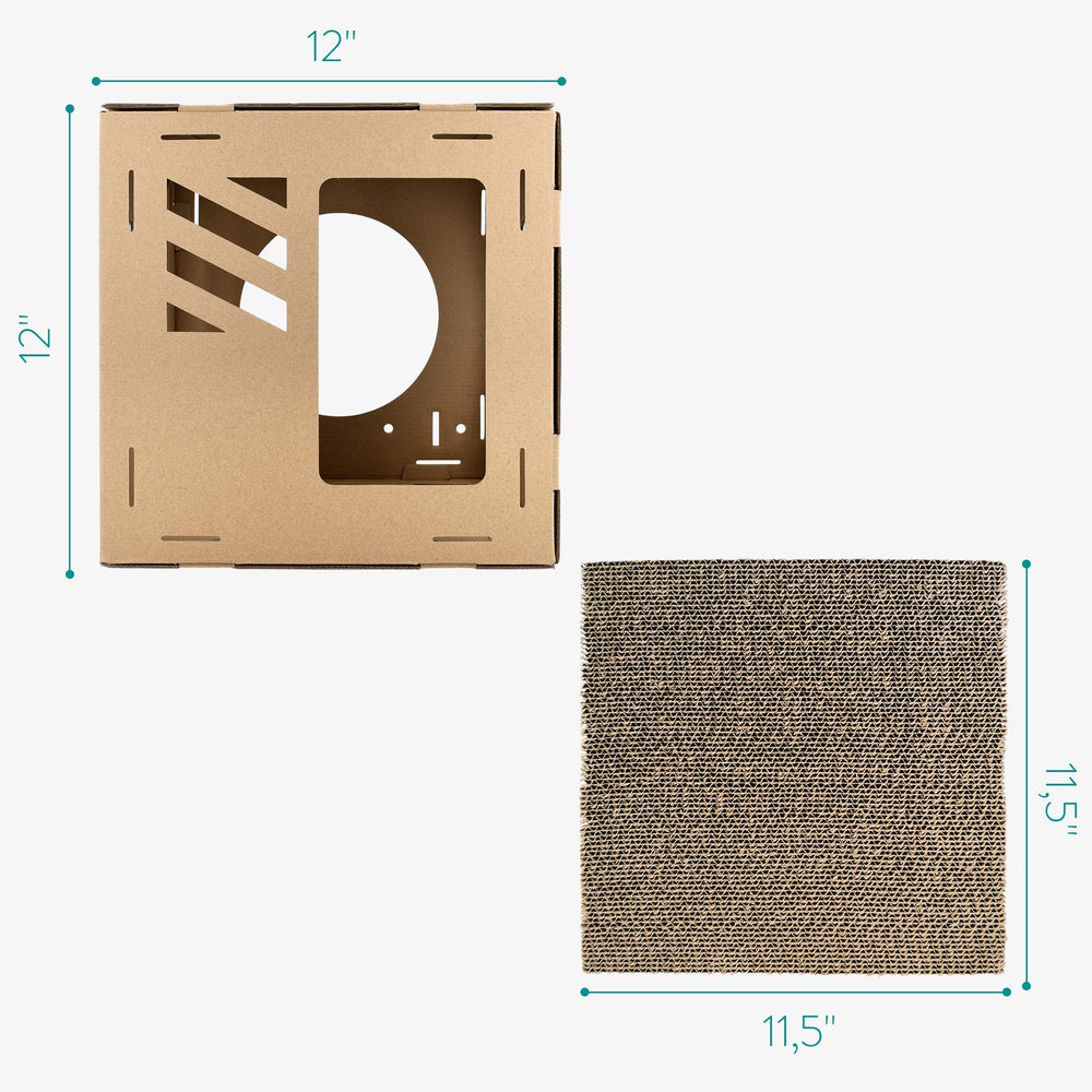 Navaris casa-gato modular: cuatro cubos para configurar el espacio del gato.
