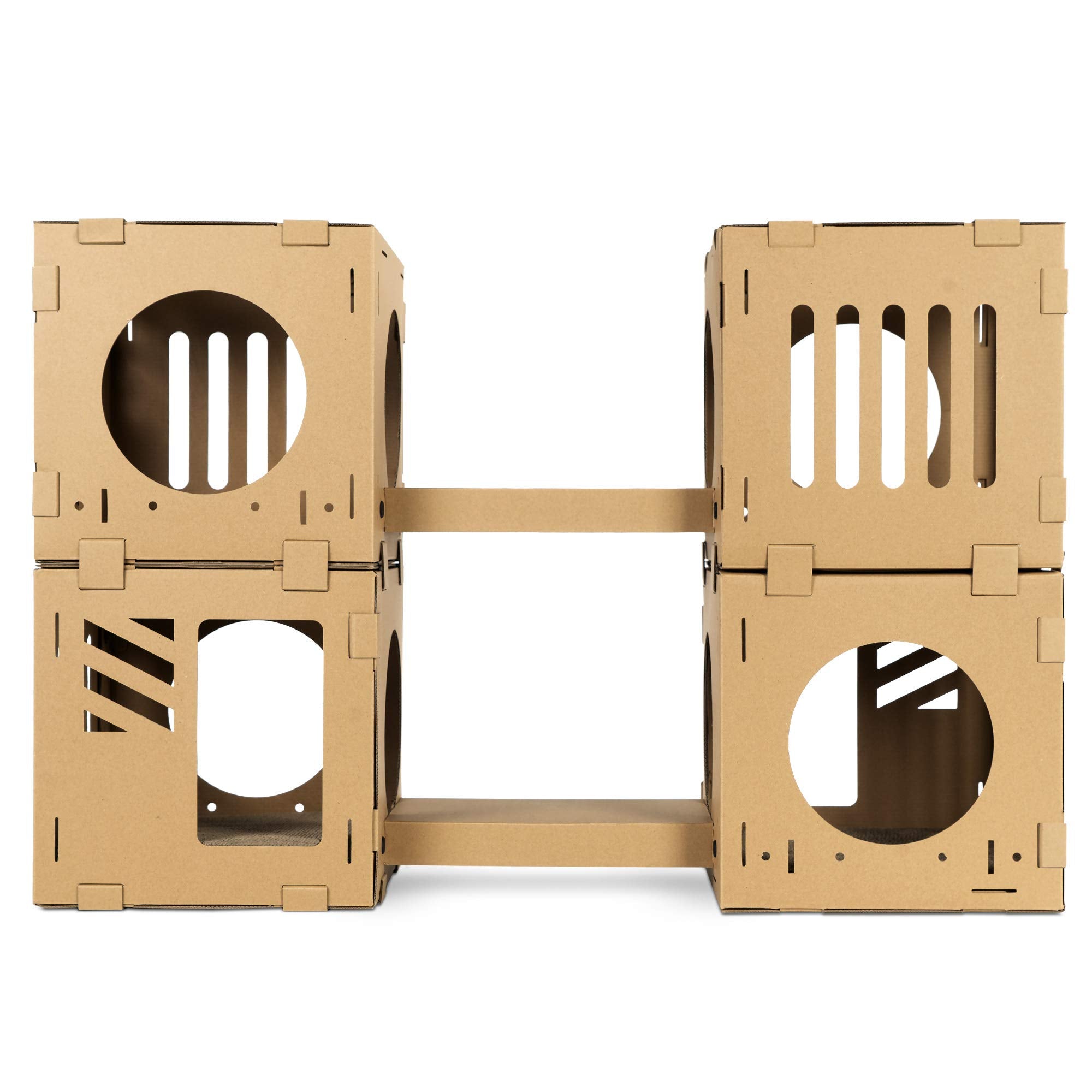 Navaris casa-gato modular: tamaño ideal para gatitos y conejos pequeños.