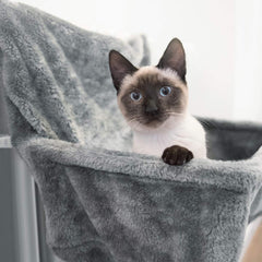 Navaris Cama para gatos radiador con cojin desmontable para limpieza facil
