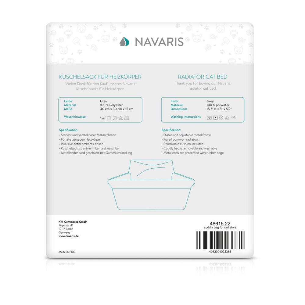 Navaris Instalacion facil en radiador con marco ajustable