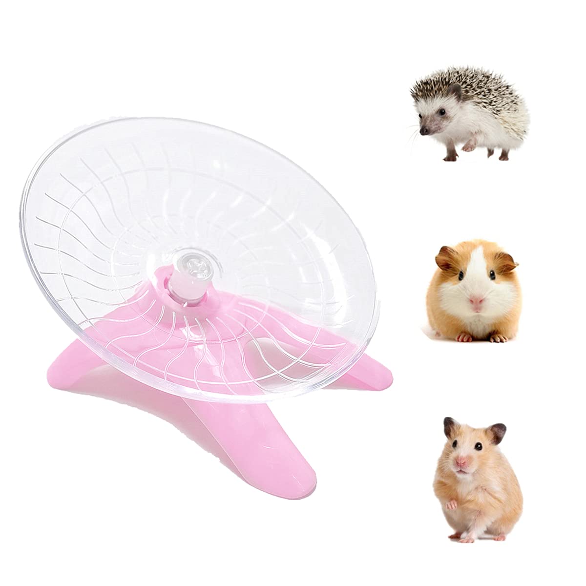 Nawhed hamster en acción rosa, ejercicio silencioso y fluido.