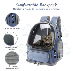 NAXYOO transportín gato diseño capsula espacial con visión amplia.