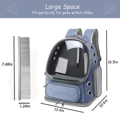 NAXYOO transportín gato ventilacion de aire para respiración cómoda.