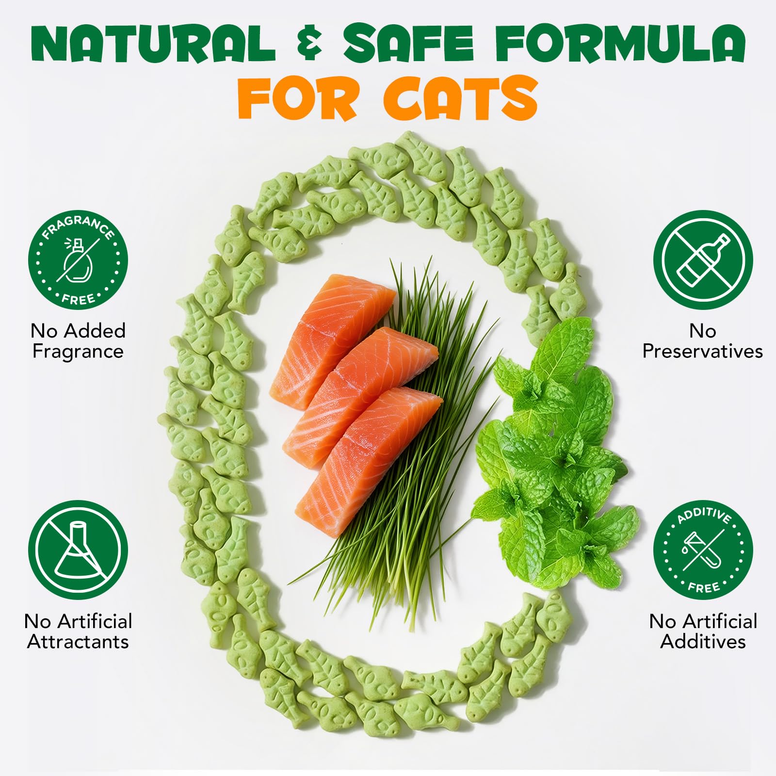NBTREKTIE Salud dental en crocantes, gatos disfrutan del snack.