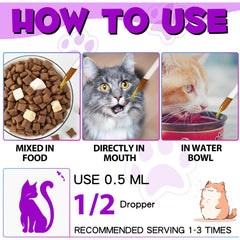 NBTREKTIE gotas para gatos, dosificación con cuentagotas para casa