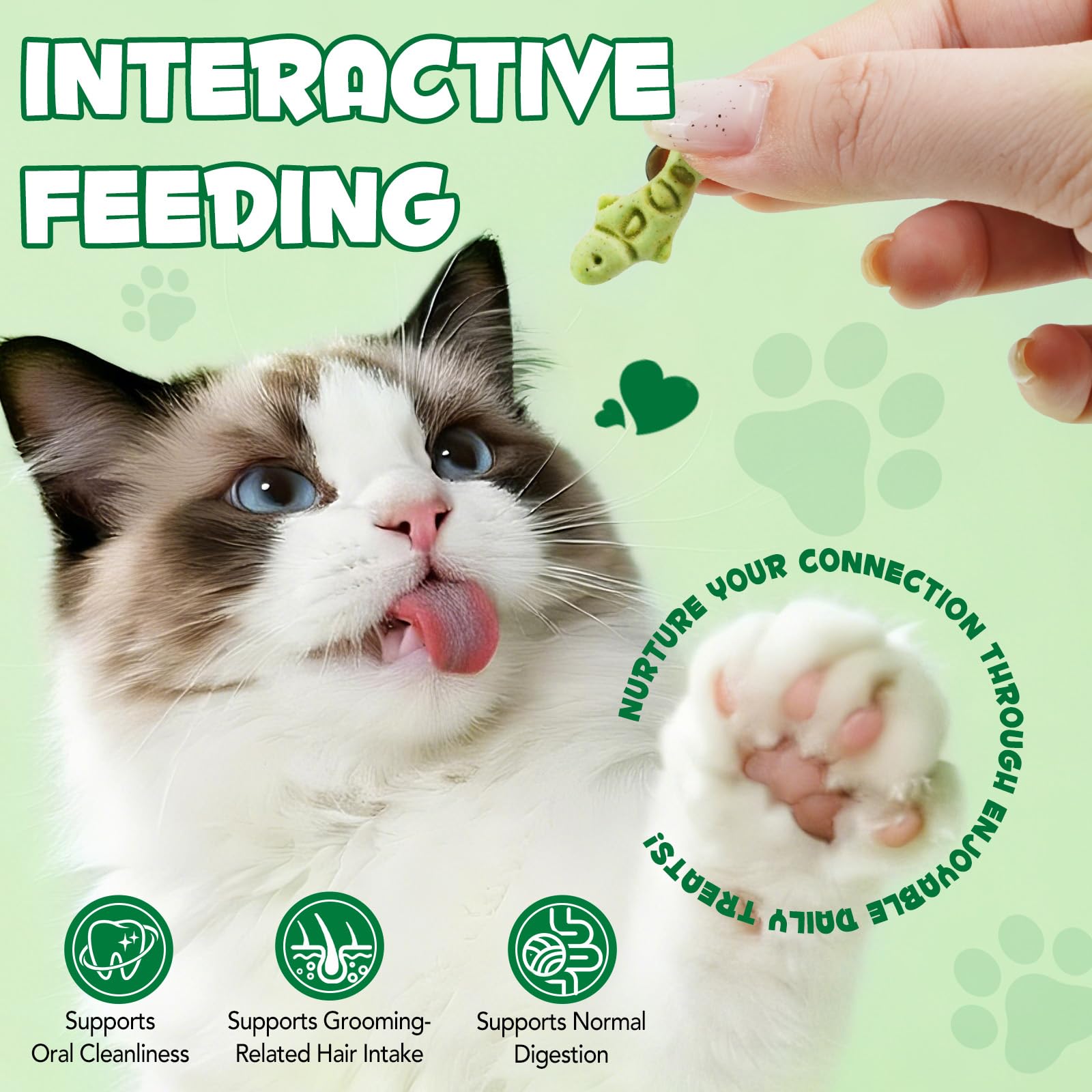 NBTREKTIE Hierba natural para gatos, snack para juego y descanso.
