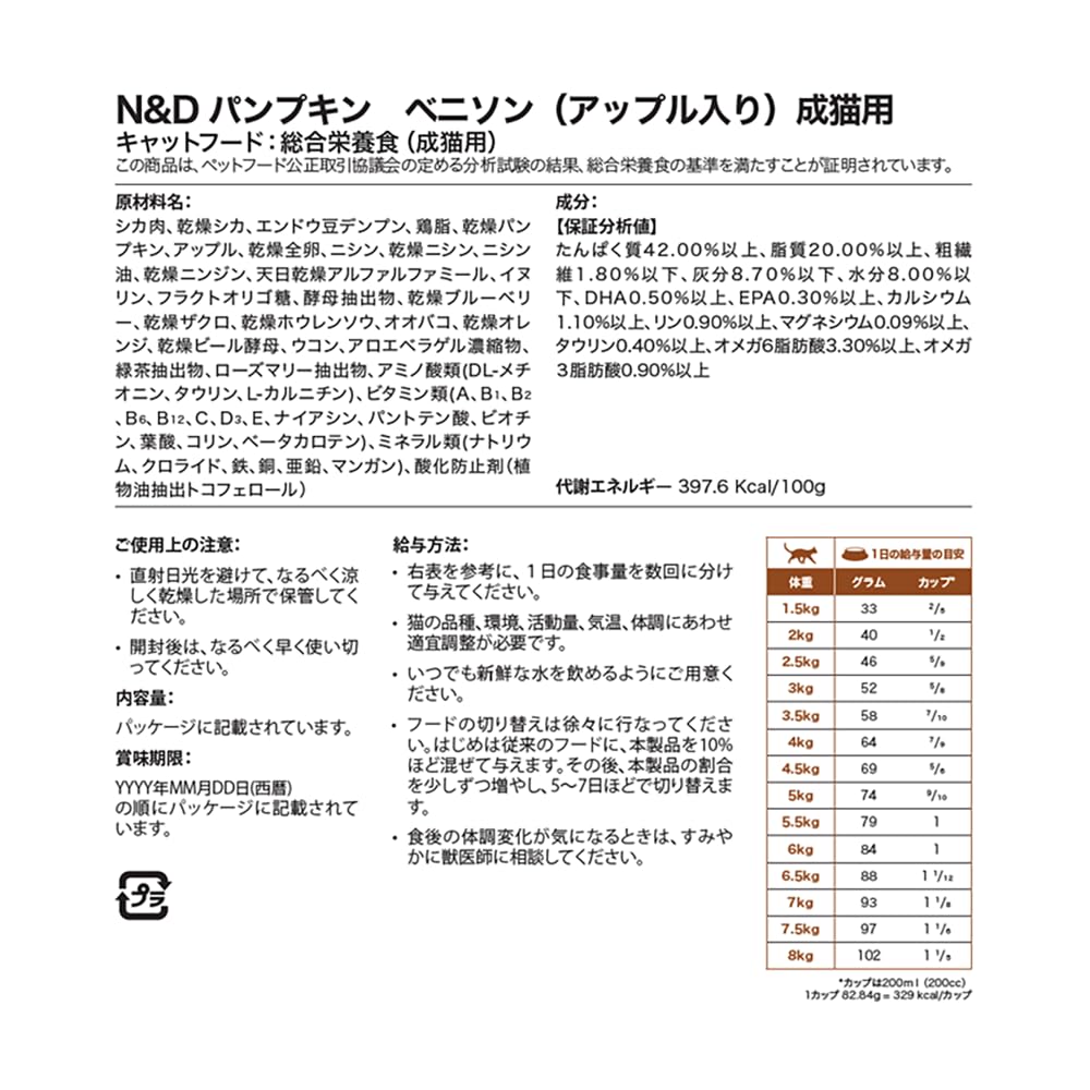 Textura crujiente de N&D para la masticación diaria del gato