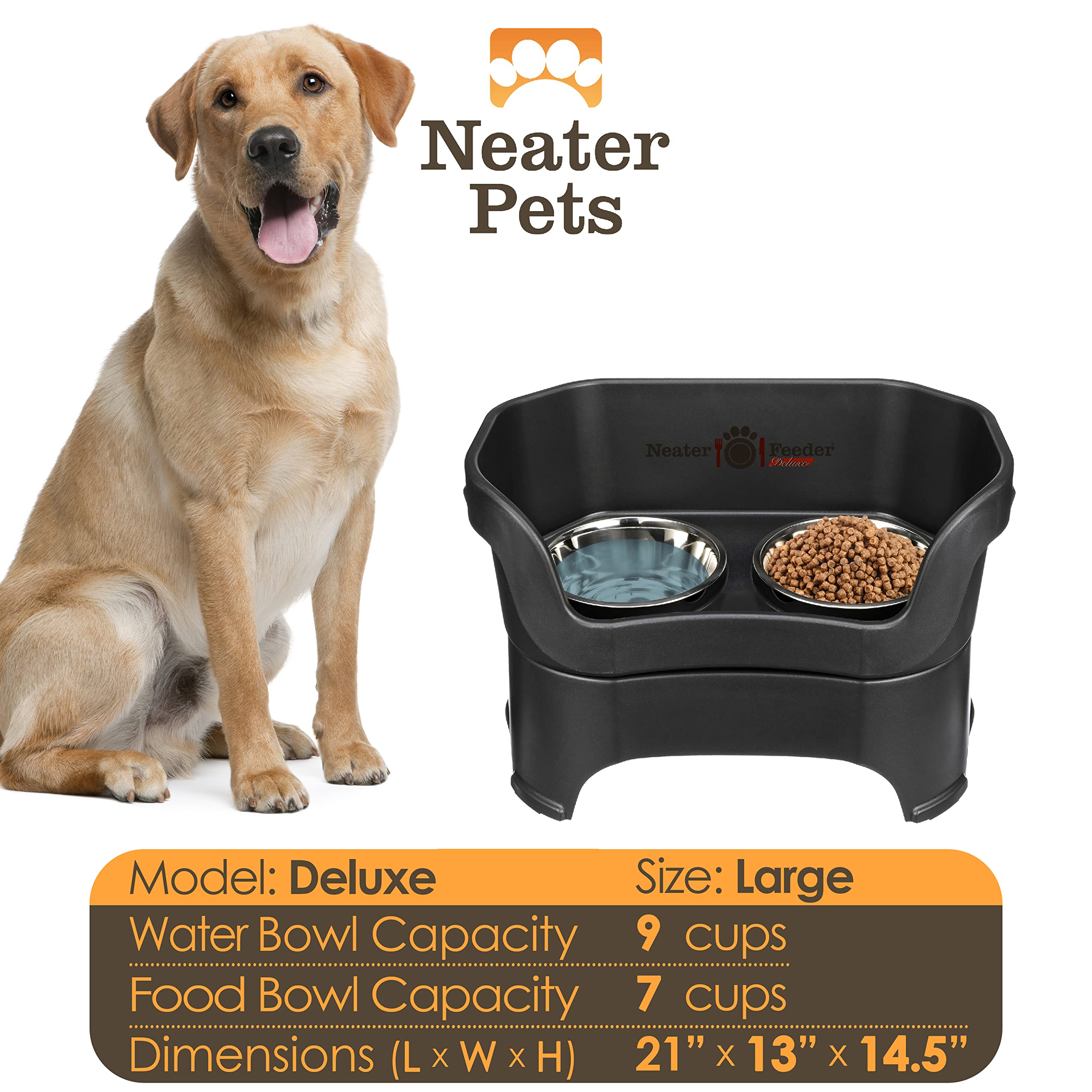 Neater Feeder Deluxe: drenaje de agua para mantener seco el piso