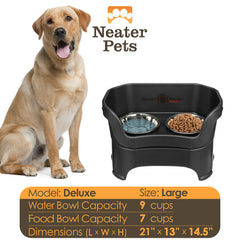 Neater Feeder Deluxe: drenaje de agua para mantener seco el piso