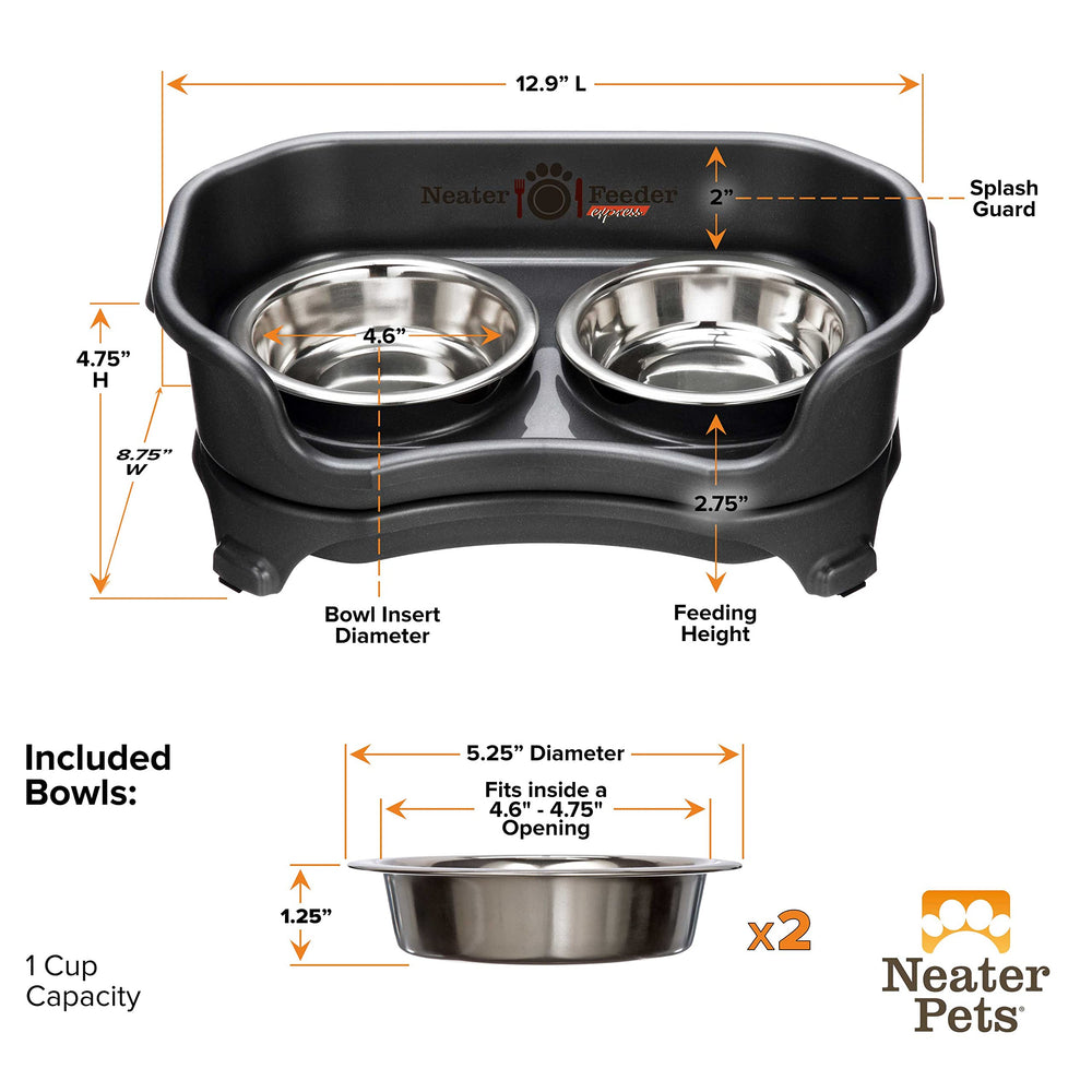 Neater Feeder Express: diseño patentado y ergonómico para gatos.