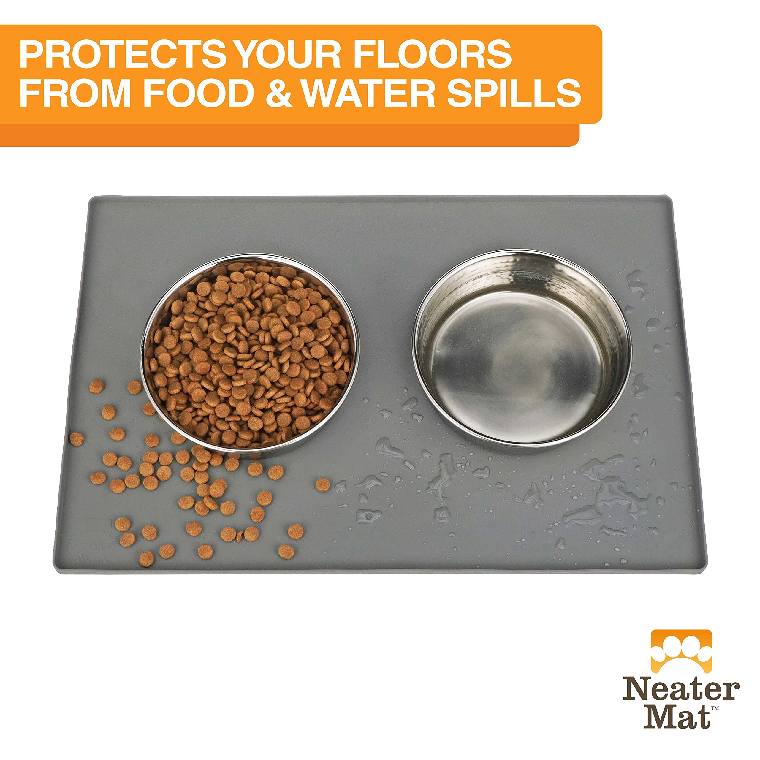 Neater Mat de silicona impermeable fácil de limpiar tras las comidas.