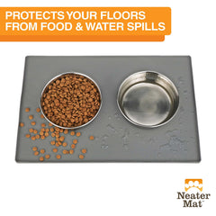 Neater Mat de silicona impermeable fácil de limpiar tras las comidas.