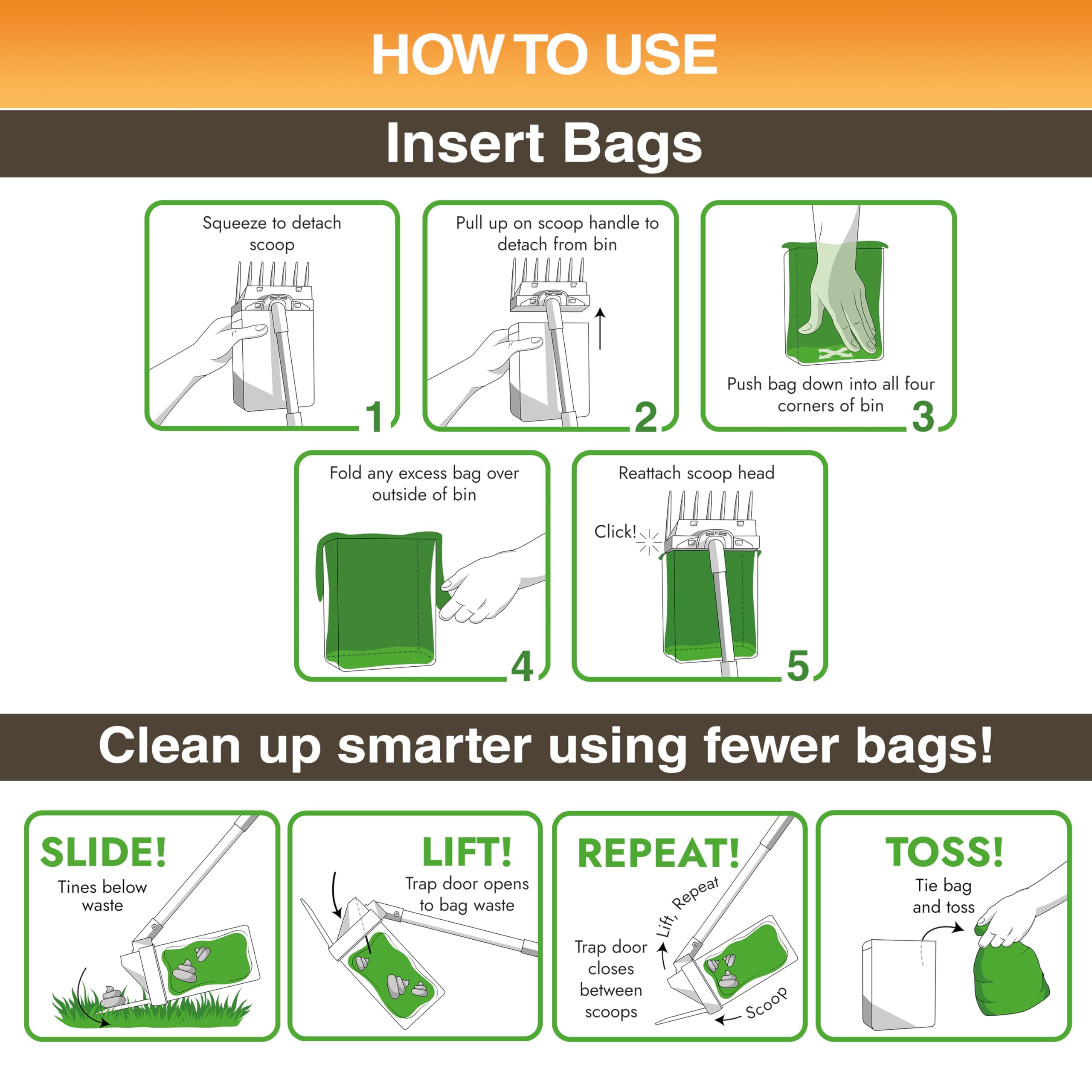Neater Pet Brands Lift N' Bag 2.0 incluye bolsas lavanda para limpieza cómoda