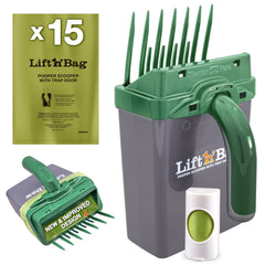 Lift N’ Bag 2.0: recogedor de heces para perros, uso con una mano.