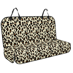 NECKORY cubre asiento trasero para perros con estampado Leopardo Negro, protección duradera para viajes