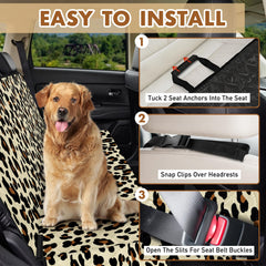NECKORY funda impermeable para asiento trasero, protege contra líquidos y pelos
