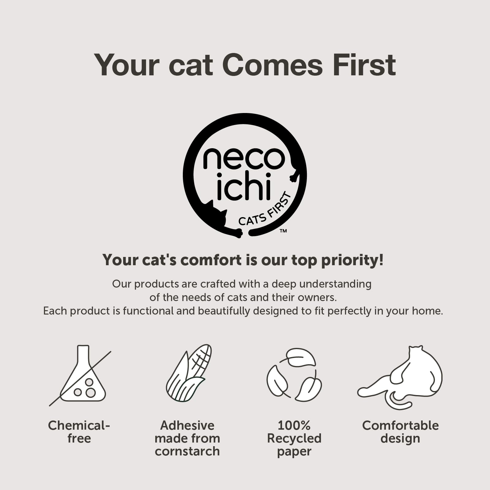Necoichi Cama de Roble: diseño elegante para hogares con felinos.