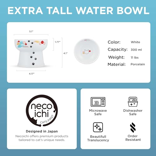 Cuenco elevado Necoichi con estilo japonés para hogar moderno.