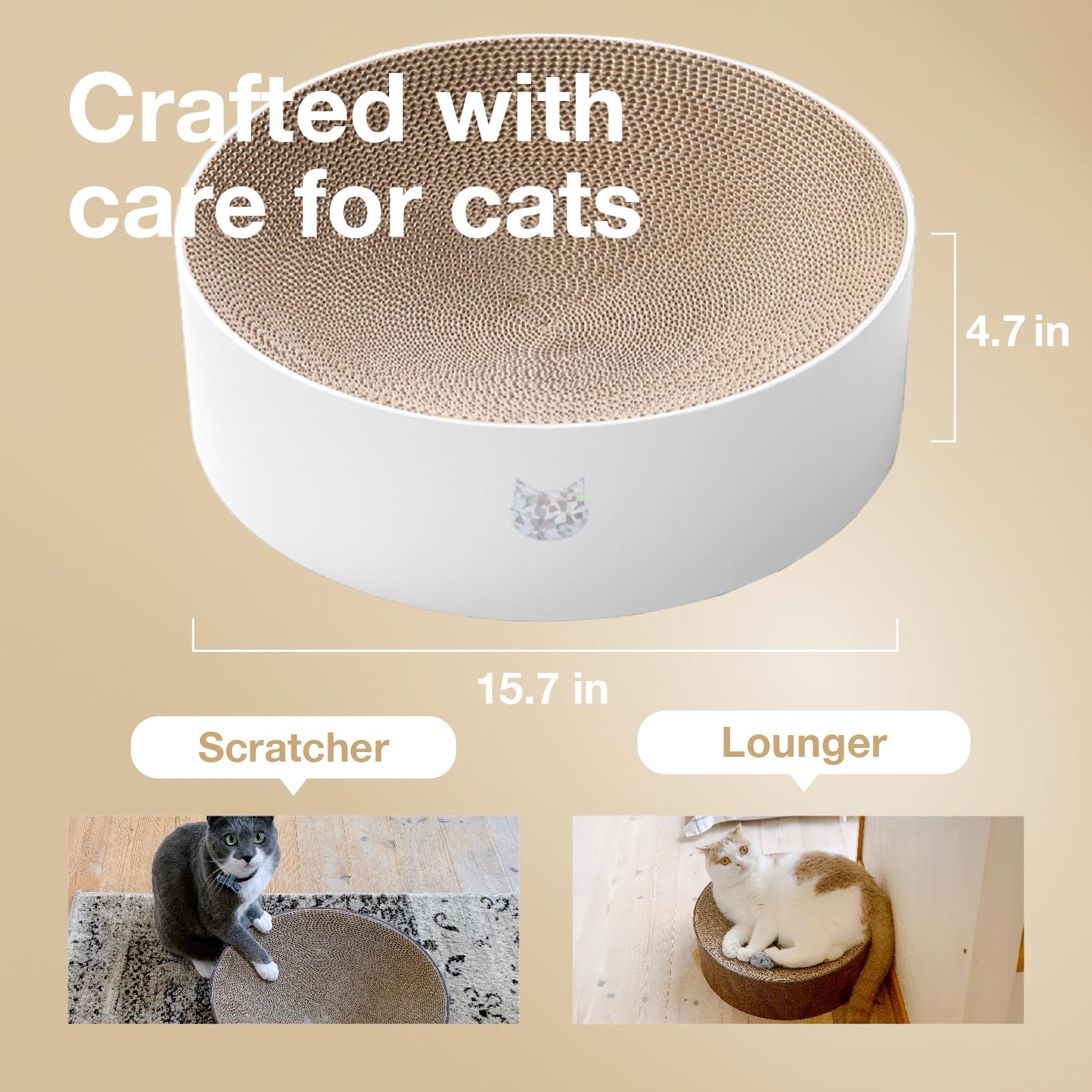 猫壱 superficie de rascar reemplazable y reversible para uso prolongado