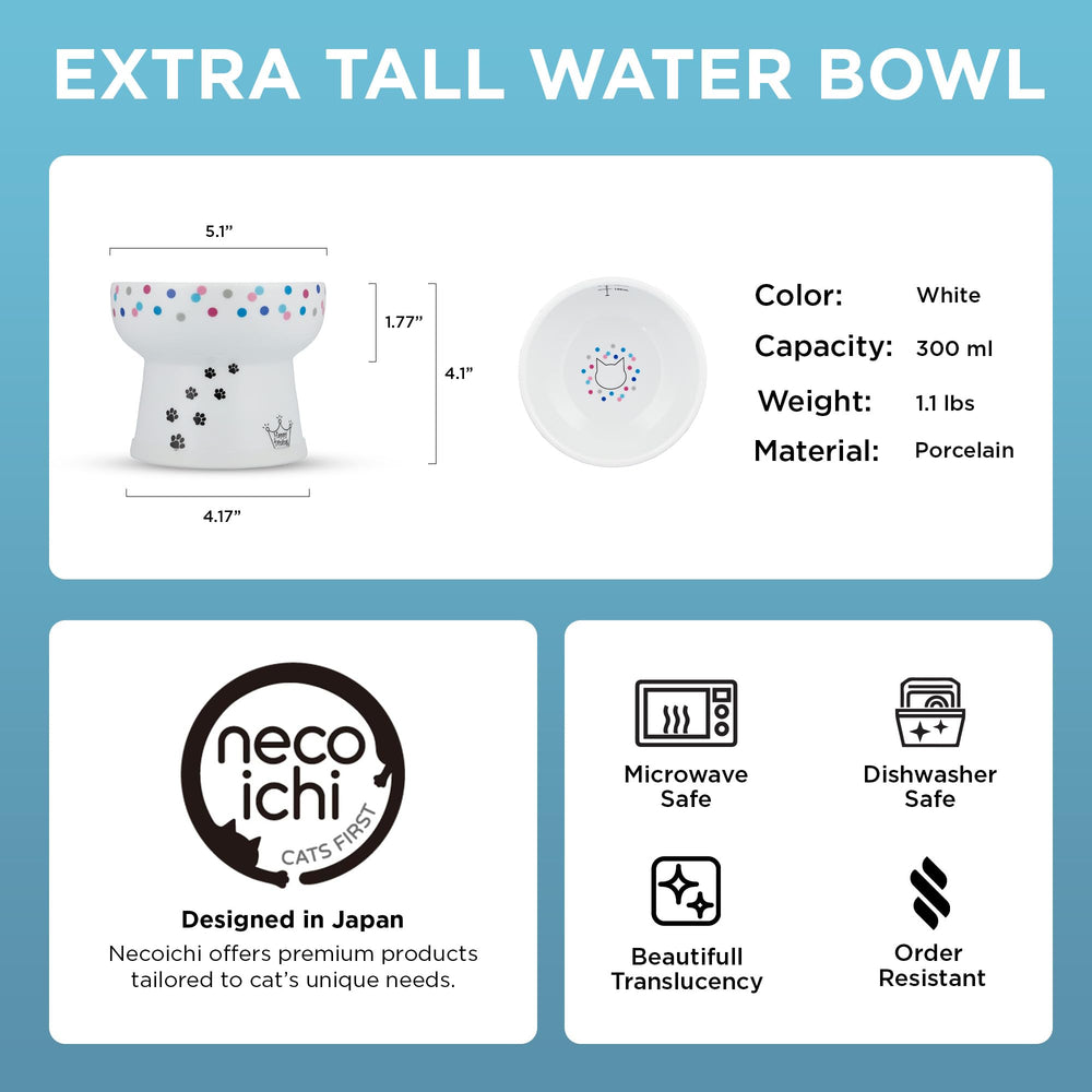 Necoichi tazón agua gato con medición para seguir la hidratación.