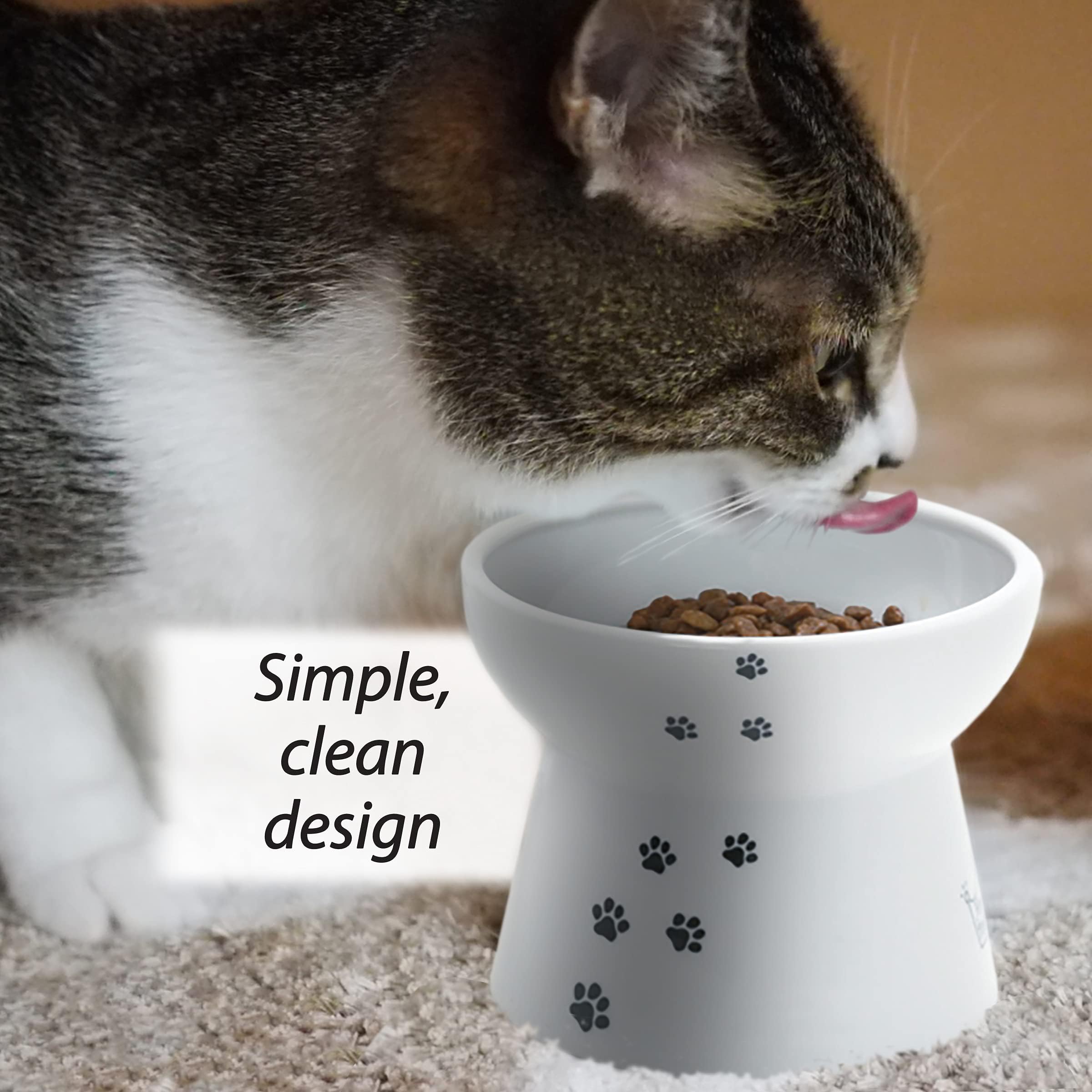 Necoichi tazon-gato-capacidad-dos-tazas ideal para comidas