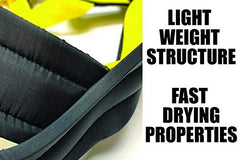Neewa Sled Pro arnés, vista dorsal, acolchado seguro para entrenamientos largos.