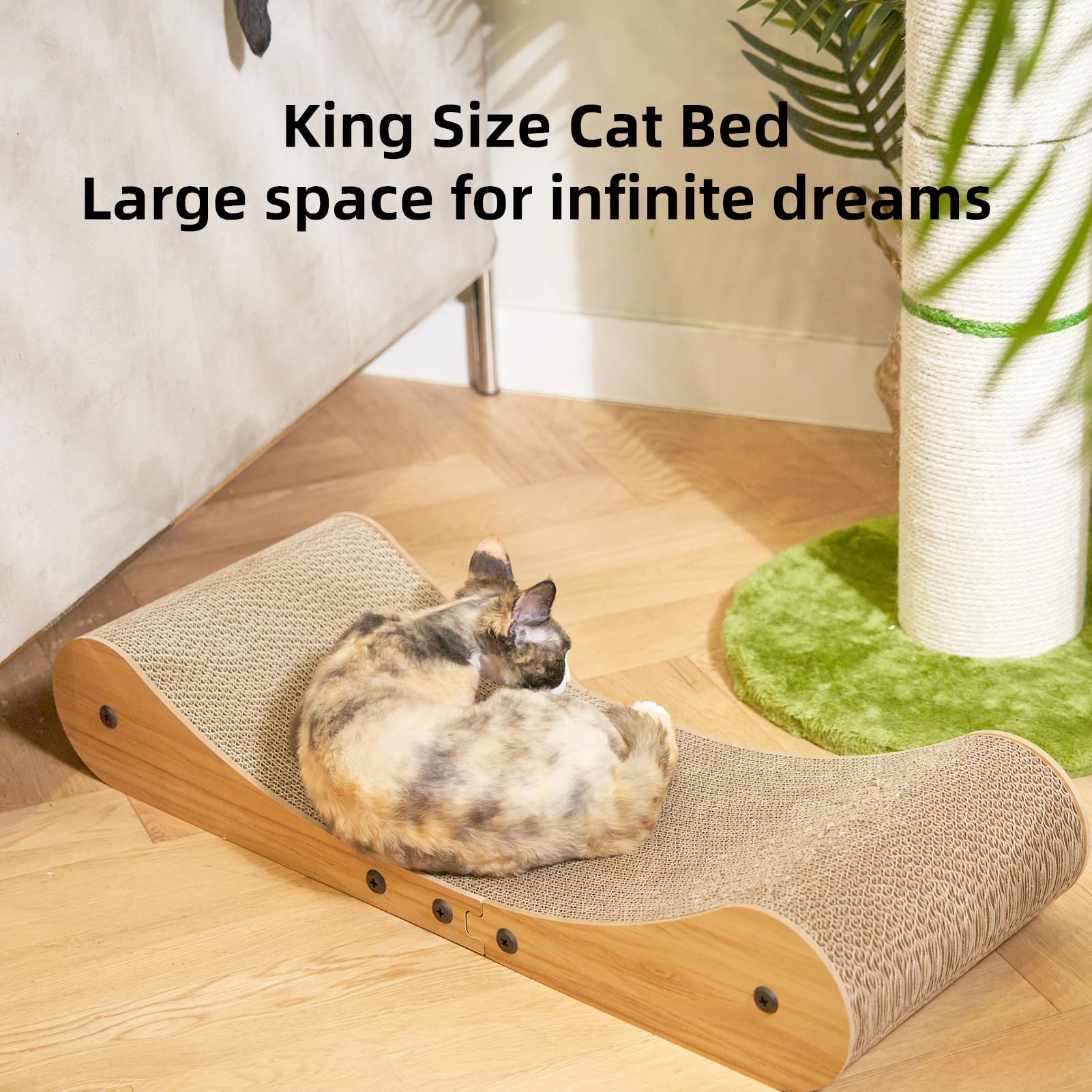 Nekosan superficie amplia para que el gato estire y descanse